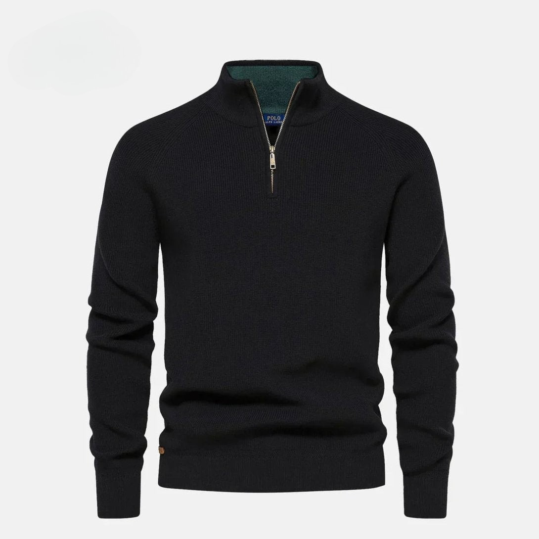 Premium Half-Zip Wool Sweater