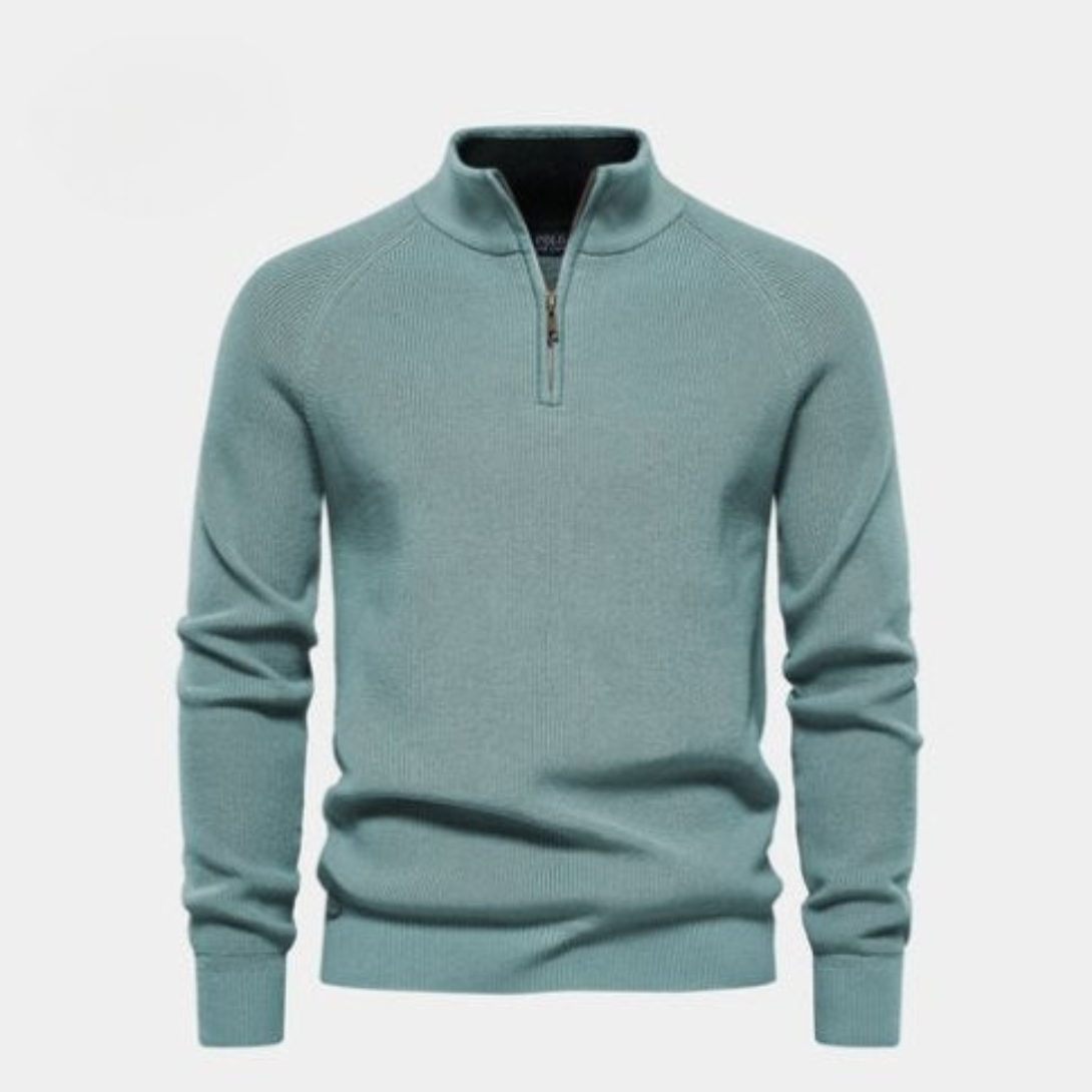 Premium Half-Zip Wool Sweater
